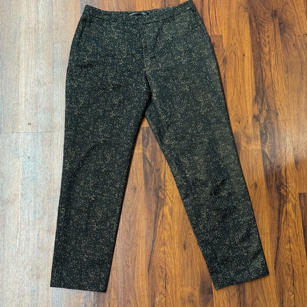 Theyskens' Theory Gold Speckle Tailored Pants| Small